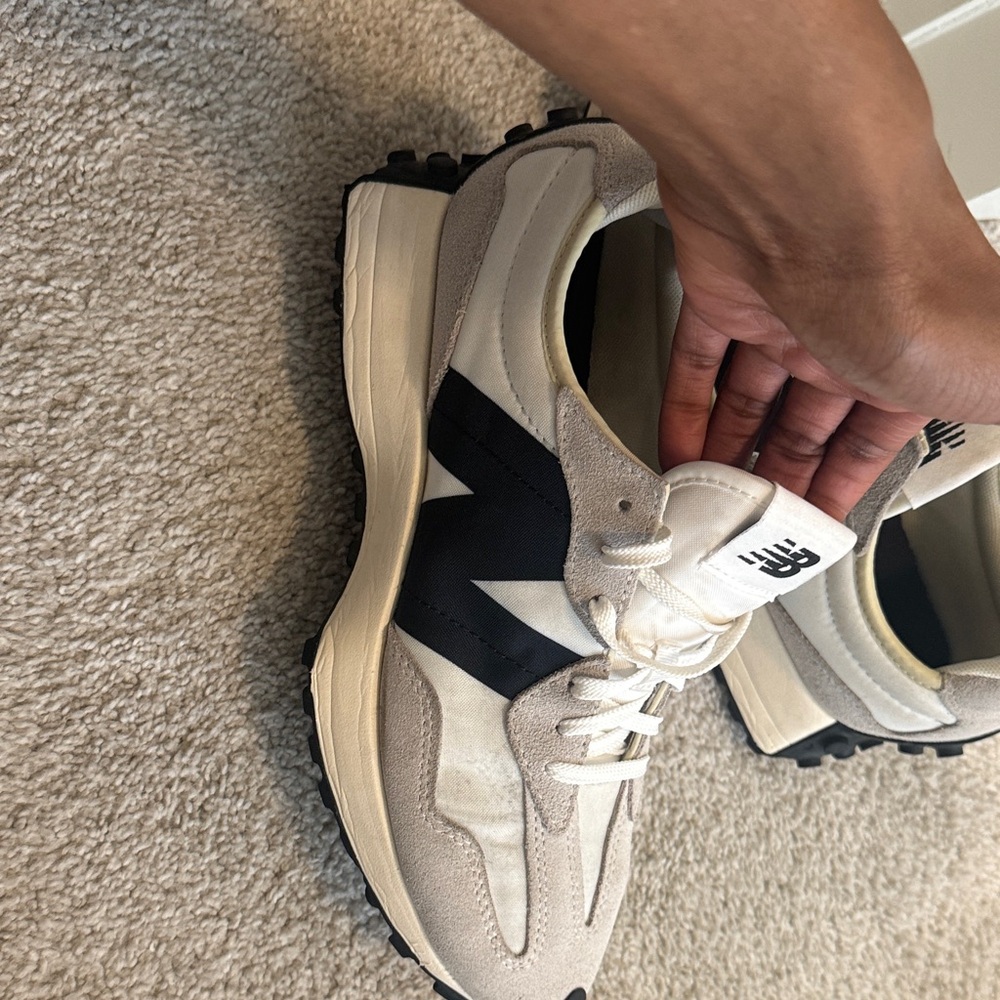 New Balance Off-White and Black Running Shoes
